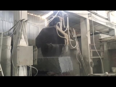 Hydraulic Single Arm Multiblade Block Cutter Machine Struktur Empat Pilar