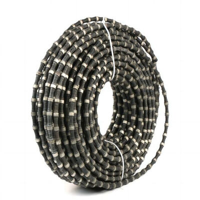 Granit Quarry Diamond Wire Saw Rope Dengan 11.5mm Diamond Beads