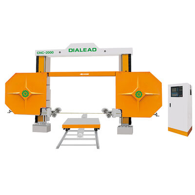 CNC Diamond Wire Saw Machine 11KW Untuk Potong Blok Bentuk